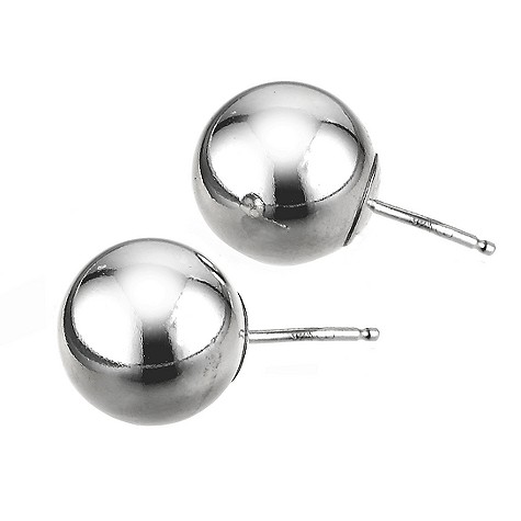 sterling silver bead stud earrings