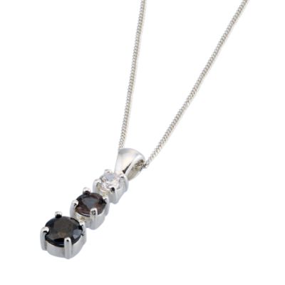 Silver Black White and Grey Cubic Zirconia