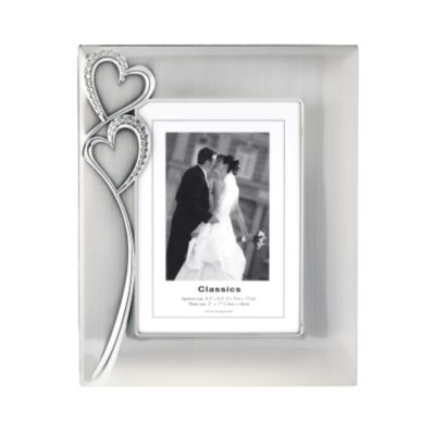 Double Heart Photo Frame 5`x7`