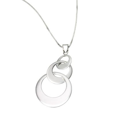 sterling silver three circle pendant