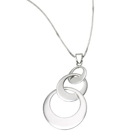 sterling silver three circle pendant