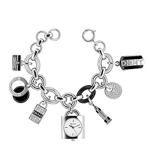 DKNY Ladies`Charm Bracelet Watch
