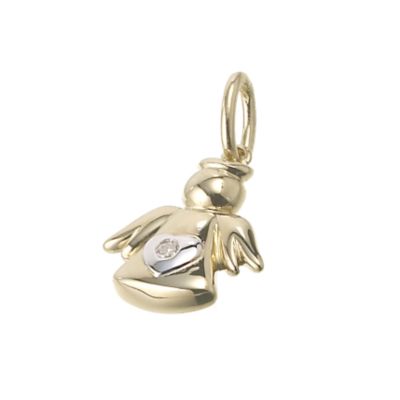 9ct Gold Diamond Angel Charm