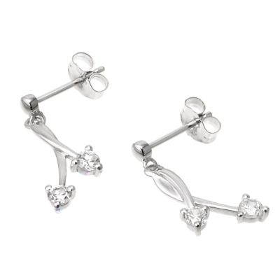 9ct White Gold Cubic Zirconia Drop Earrings - Product number 6467466