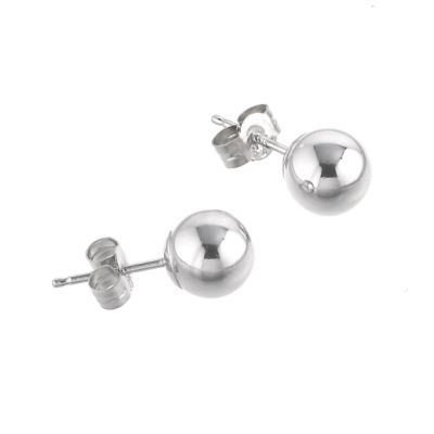 9ct White Gold 6mm Ball Stud Earrings - Product number 6467695