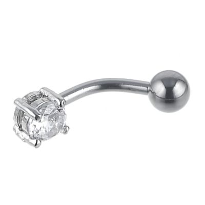 Stainless Steel Cubic Zirconia Belly Bar - Product number 6468497