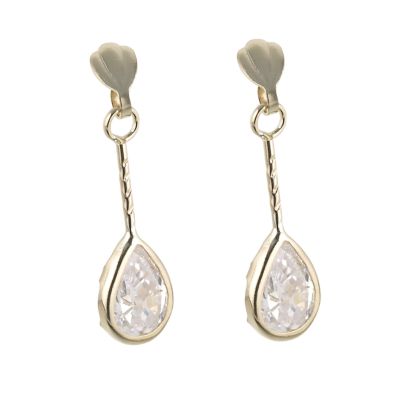 9ct Yellow Gold Cubic Zirconia Pear Shaped Earrings - Product number 6468969