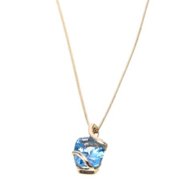 9ct Gold Blue Topaz Wrapped Pendant - Product number 6469116