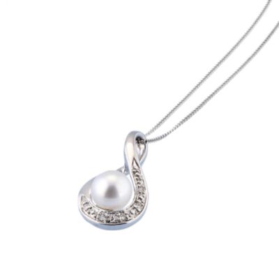 9ct White Gold Cultured Freshwater Pearl Pendant - Product number 6469167