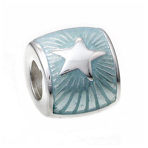 Unbranded Truth sterling silver and blue enamel star charm