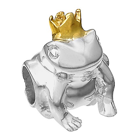 Unbranded Truth sterling silver frog and crown charm