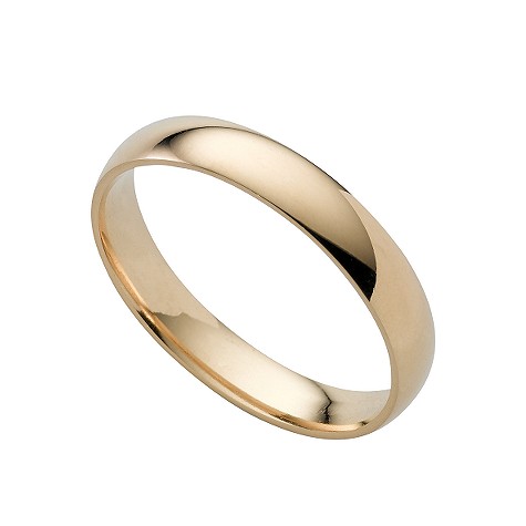 18ct gold extra heavy 4mm court ring