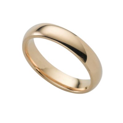 18ct gold super heavy 4mm court ring