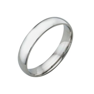 18ct white gold extra heavy 4mm court ring