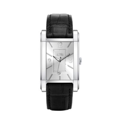 Hugo Boss men's black leather strap watch - Product number 6473334
