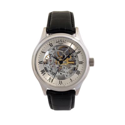 Rotary mens skeleton watch