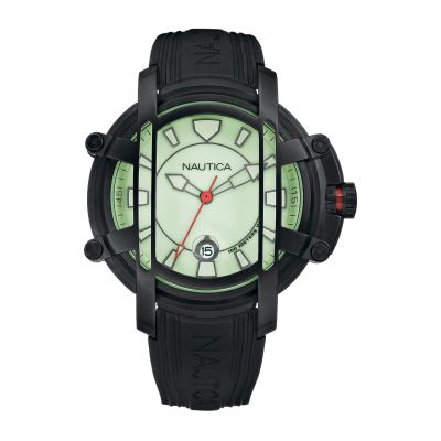 Nautica NMX mens titanium luminous dial strap