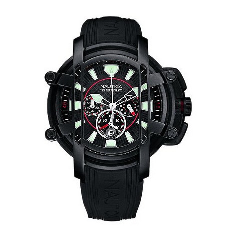 Nautica NMX mens titanium chronograph strap watch
