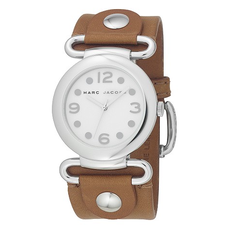 marc by Marc Jacobs ladies round tan strap watch