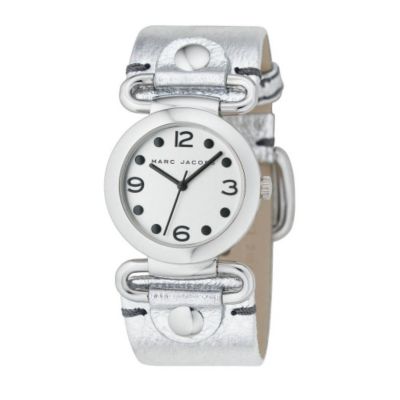 Jacobs ladies silver strap watch