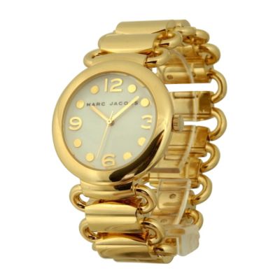 Jacobs ladies gold-plated bracelet watch