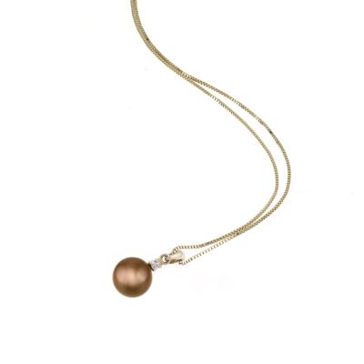 9ct gold cultured freshwater pearl and diamond pendant - Product number 6482066