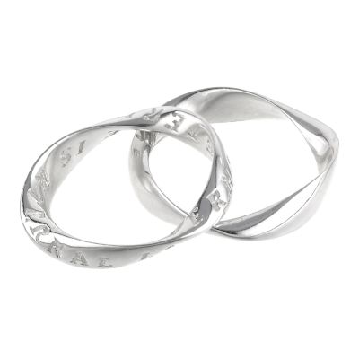 Eternal silver double legend rings - size M