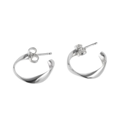 Eternal Silver Mobius hoop earrings - Product number 6482562