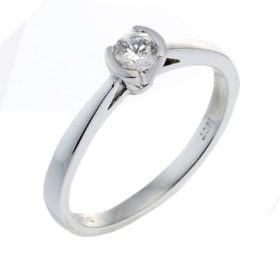 18ct White Gold Quarter Carat Diamond Solitaire Ring - Product number 6488013
