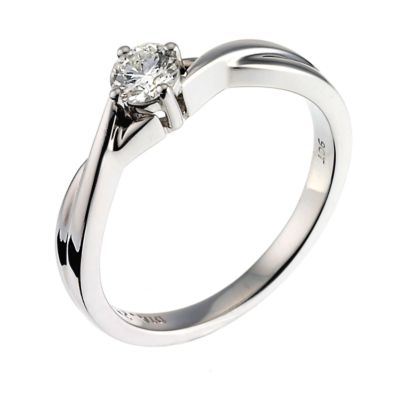 9ct White Gold Quarter Carat Diamond Solitaire Ring