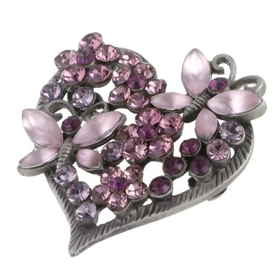 Pink and Purple Heart Brooch - Product number 6500102