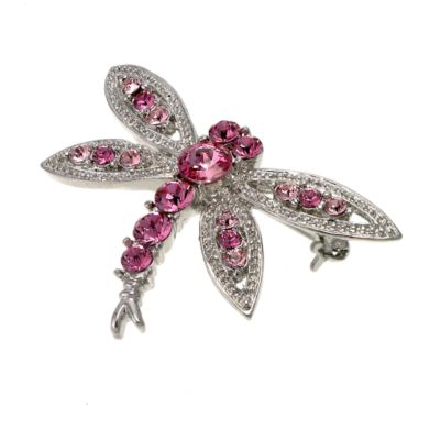 Pink Crystal Dragonfly Brooch - Product number 6500110
