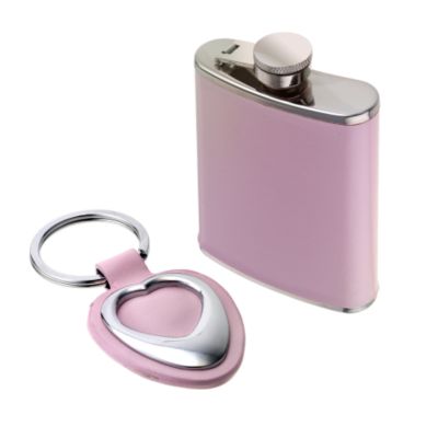 Pink Hipflask and Key Ring Gift Set - Product number 6500137