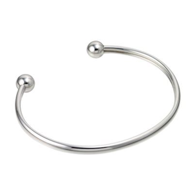 Sterling Silver Bauble Torque Bangle - Product number 6506542