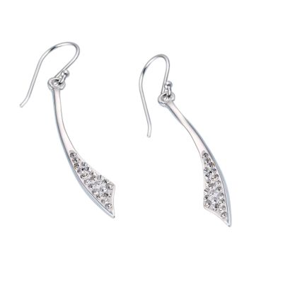 Sterling Silver Crystal Sword Earrings - Product number 6506623