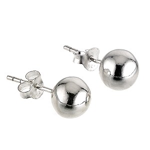 H Samuel Sterling Silver 8mm Ball Stud Earrings