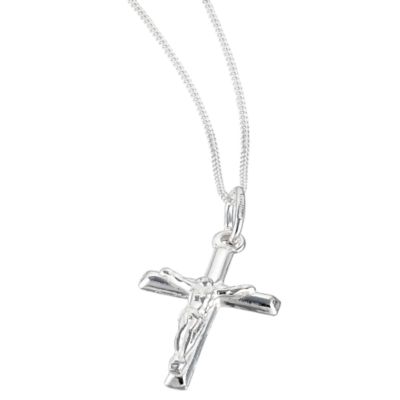 Sterling Silver 18" Crucifix Pendant - Product number 6506712