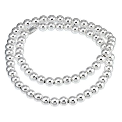 Unbranded Glamour Bead Sterling Silver 17 Necklace