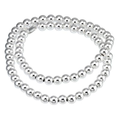 Unbranded Glamour Bead Sterling Silver 17` Necklace