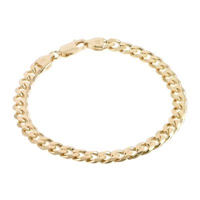 Silver Gold Plated 6mm Curb Bracelet