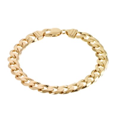 Silver Gold Plated 9mm Curb Bracelet