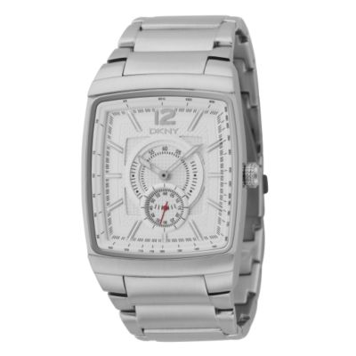 DKNY Men's Square Duo Dial Stainless Steel Bracelet Watch - Product number 6509924