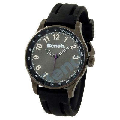 Bench Men's Gunmetal Round Dial Black Strap Watch - Product number 6510051