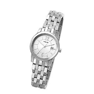 Accurist Ladies`Silver Dial Stainless Steel Bracelet Watch