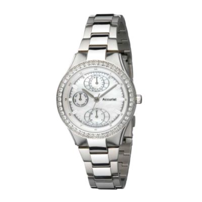 Accurist Ladies' Multi Dial Stone Set Bracelet Watch - Product number 6510345