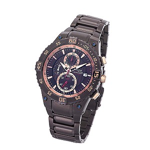 Accurist Pro-Timer Men` Chronograph Brown Bracelet Watch