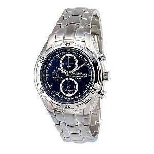 Men` Chronograph Stainless Steel Bracelet Watch
