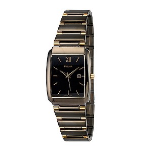 Pulsar Men` Ion Plated Bracelet Watch