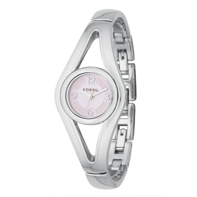 Fossil Ladies' Pink Dial Stainless Steel Bangle Watch - Product number 6511767
