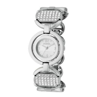 Fossil Ladies' Stone Set Link Stainless Steel Bracelet Watch - Product number 6511813